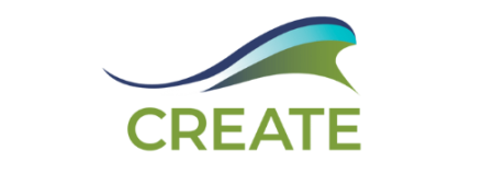 CREATE logo - blue and green wavy line