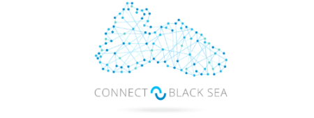 Connect Black Sea - map outline in blue 