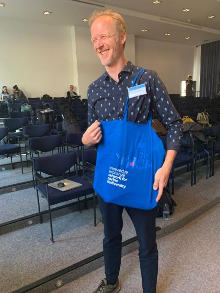 Martin with KEX tote bag