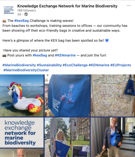 KEN network post on LinkedIn screenshot of KEN marine challenge