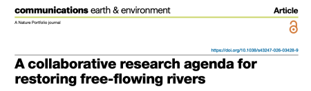 paper cover - collaborative research agenda for restoring free flowing rivers 